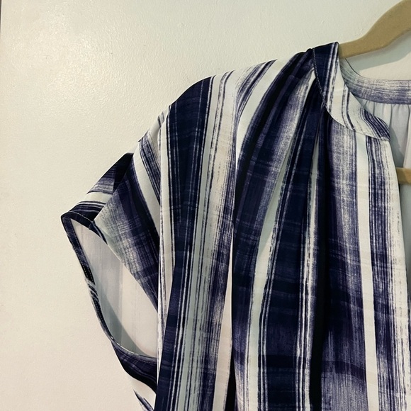 Vince Brush Stroke Split Neck Tunic Dress - Picture 3 of 8